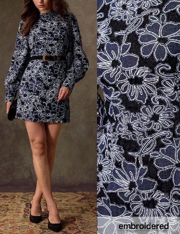 Rochie scurta SHEIN, albastru/negru