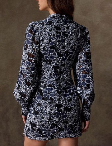 Rochie scurta SHEIN, albastru/negru