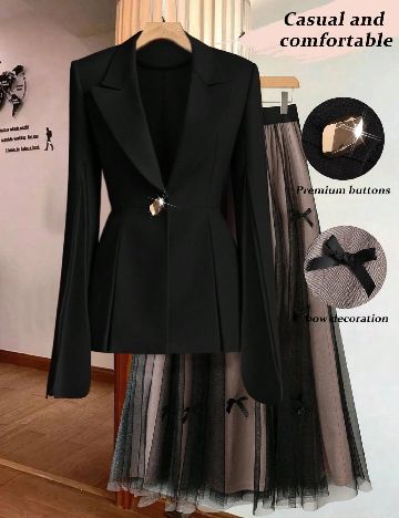 Compleu SHEIN CURVE, negru