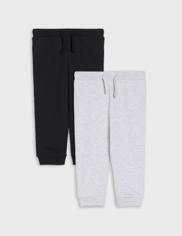 Set pantaloni 2 bucati Sinsay, gri/negru