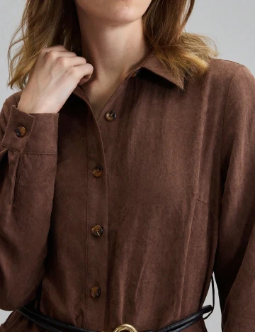 Rochie medie Ontre, maro