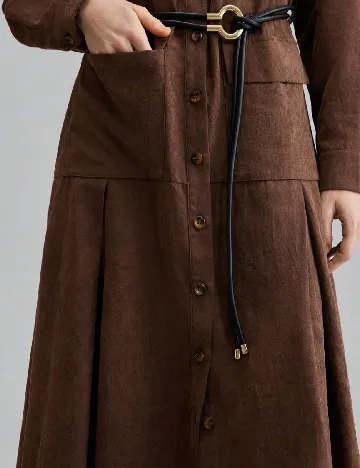 Rochie medie Ontre, maro