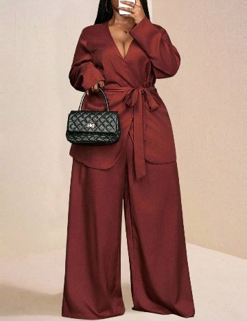 Compleu SHEIN CURVE, caramiziu