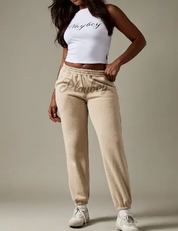 Pantaloni Missguided, crem