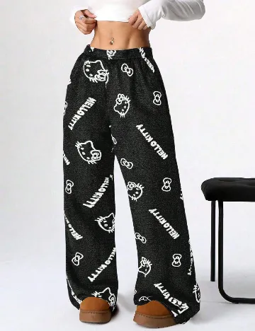 Pantaloni de pijama SHEIN, negru