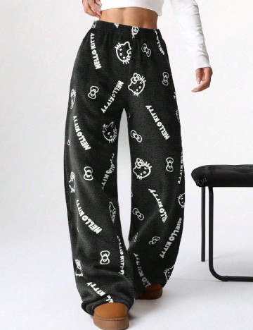 Pantaloni de pijama SHEIN, negru