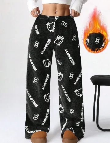 Pantaloni de pijama SHEIN, negru