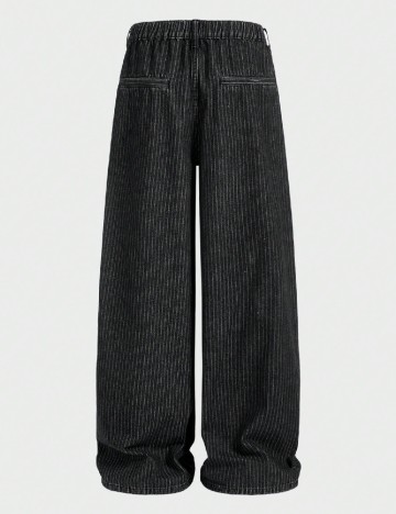 Pantaloni SHEIN Plus Size Men, gri inchis