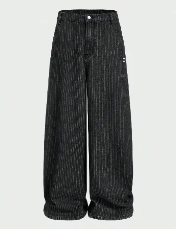 Pantaloni SHEIN Plus Size Men, gri inchis