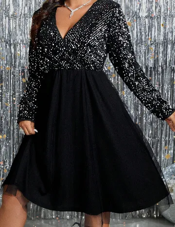 Rochie medie SHEIN CURVE, negru