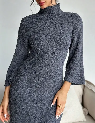 Rochie medie SHEIN, gri inchis