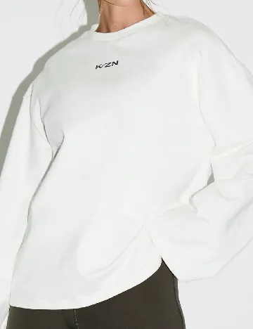 Bluza Oversize KIZN, alb