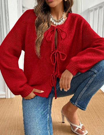 Cardigan SHEIN, rosu