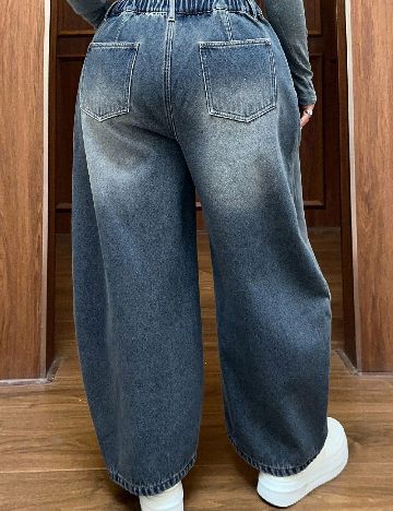 Blugi Dazy Plus Size, albastru