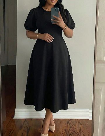 Rochie lunga SHEIN CURVE, negru