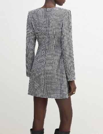 Rochie scurta SHEIN, negru/alb