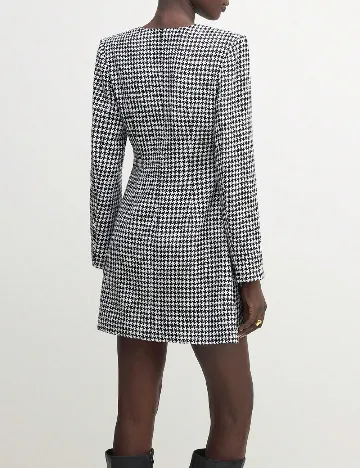 Rochie scurta SHEIN, negru/alb