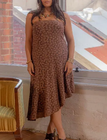 Rochie medie SHEIN CURVE, maro