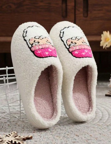 Papuci de Casa SHEIN, alb