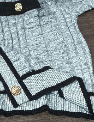 Cardigan SHEIN CURVE, albastru