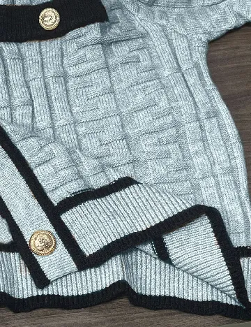 Cardigan SHEIN CURVE, albastru