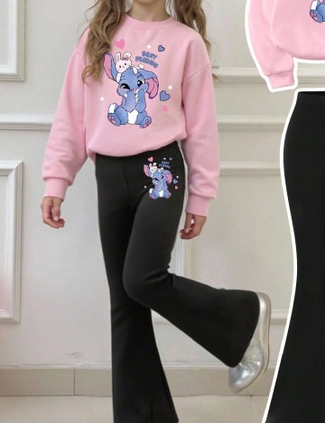 Compleu Shein Kids, negru/roz