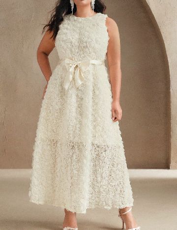 Rochie lunga SHEIN CURVE, crem