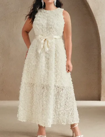 Rochie lunga SHEIN CURVE, crem