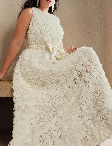 Rochie lunga SHEIN CURVE, crem