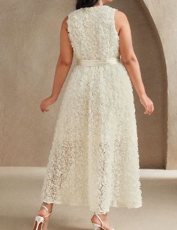 Rochie lunga SHEIN CURVE, crem