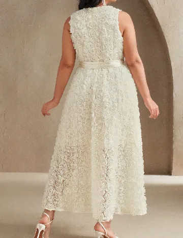 Rochie lunga SHEIN CURVE, crem