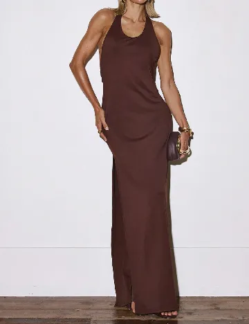 Rochie lunga Musera, maro