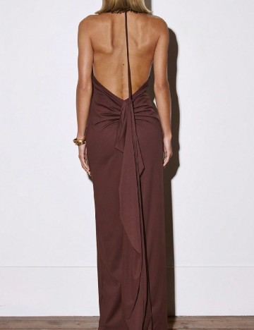 Rochie lunga Musera, maro