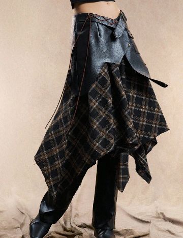 Fusta SHEIN, negru/maro