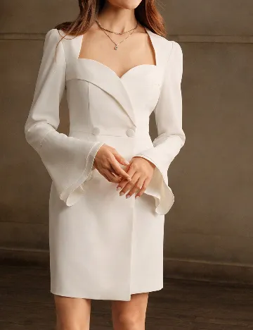 Rochie scurta Anewsta, alb