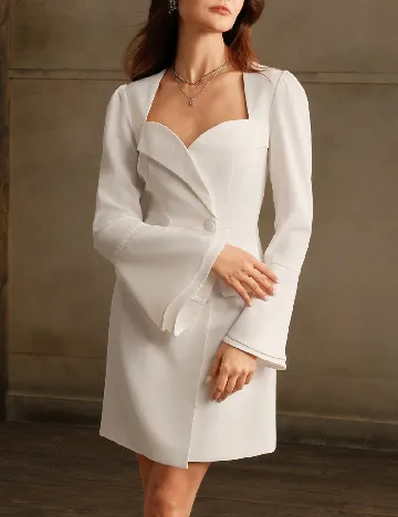 Rochie scurta Anewsta, alb