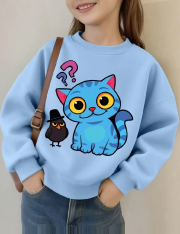 Bluza Shein Kids, albastru