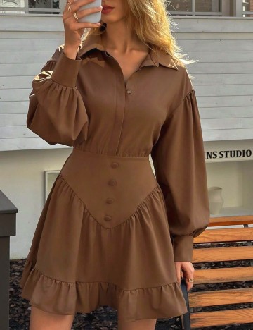 Rochie scurta SHEIN, maro