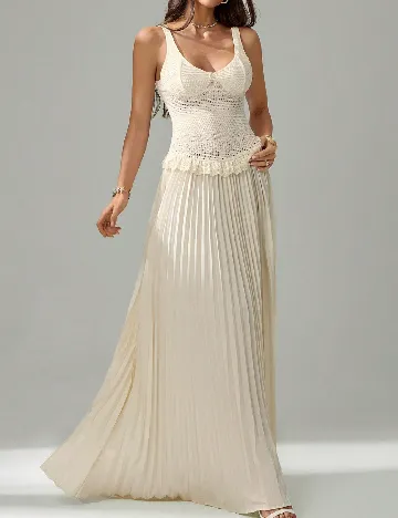 Rochie lunga SHEIN, ecru