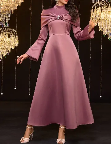 Rochie lunga SHEIN, roz pudra inchis