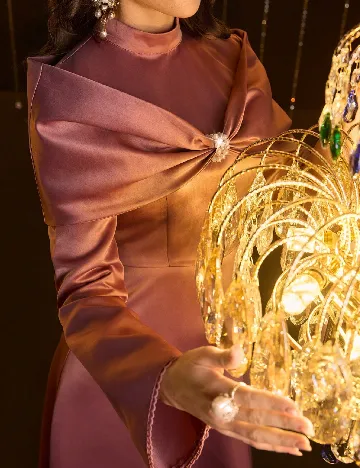 Rochie lunga SHEIN, roz pudra inchis