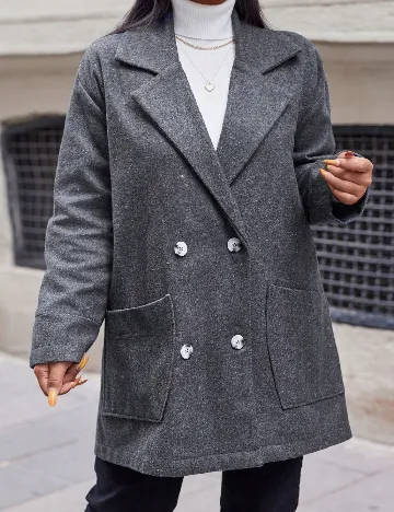 Palton SHEIN CURVE, gri