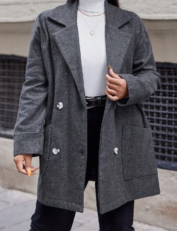 Palton SHEIN CURVE, gri