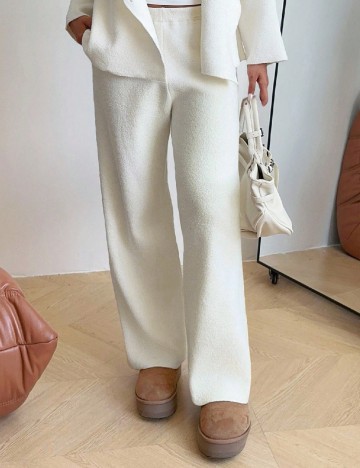 Pantaloni SHEIN, ecru