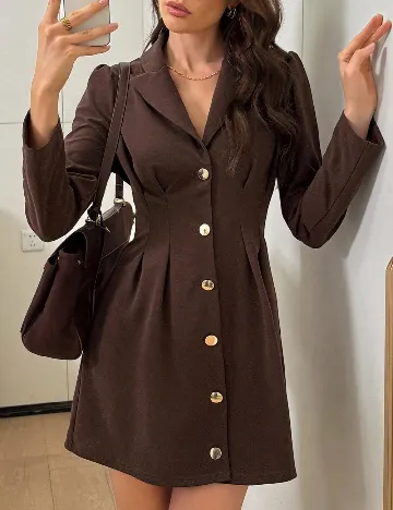 Rochie scurta SHEIN CURVE, maro