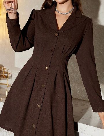 Rochie scurta SHEIN CURVE, maro