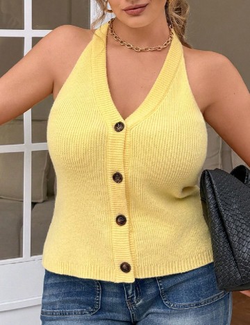 Bluza SHEIN CURVE, galben