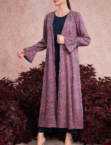 Set Rochie si Cardigan SHEIN, albastru/mov