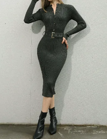 Rochie medie Aveloria, verde