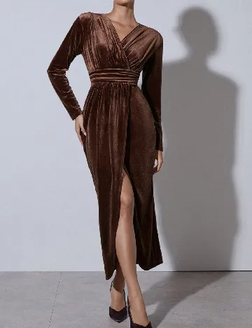 Rochie medie Cosmina, maro